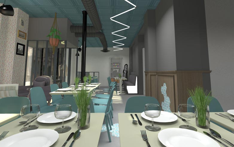 Vue 3D réalisé dans le cadre de l'étude d'un projet d'architecture commerciale en Provence-Alpes-Côtes d'Azur