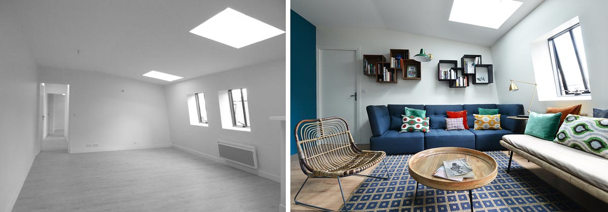 Avant - Après : Décoration d'un salon et séjour de 40m2
