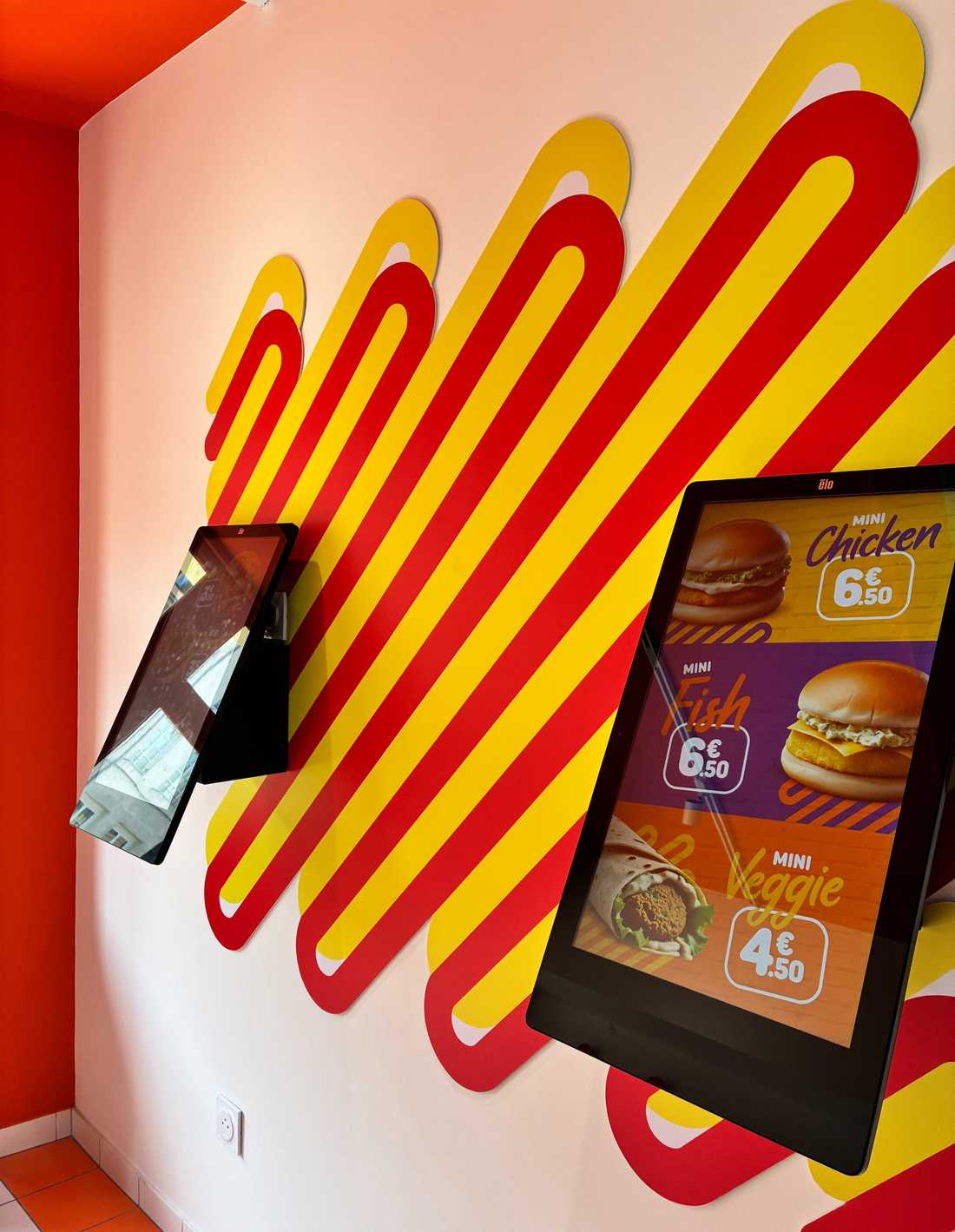 Espace pour les commandes des clients du restaurant