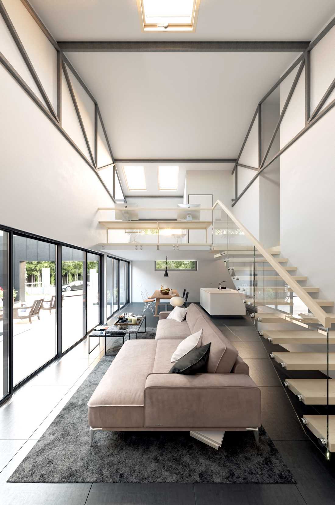 Rehabilitation of an industrial building into a house by an architect in Bouches-du-Rhône