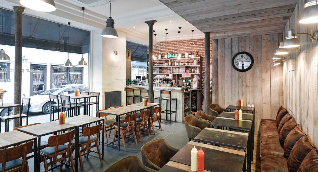 Aménagement d'un restaurant de burgers par un architecte d'interieur à Aix-en-Provence