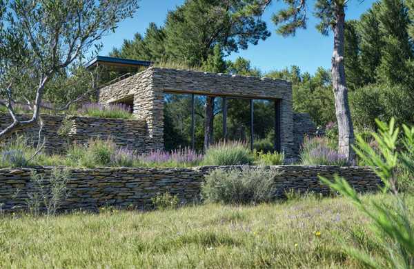 Création d'une salle de sport pour une propriété à Gordes par un architecte