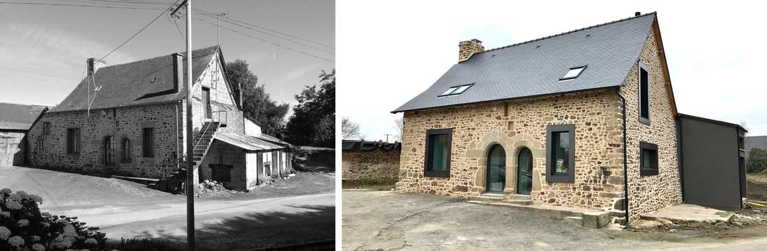 Restructuration d'une maison ancienne en photos avant - après