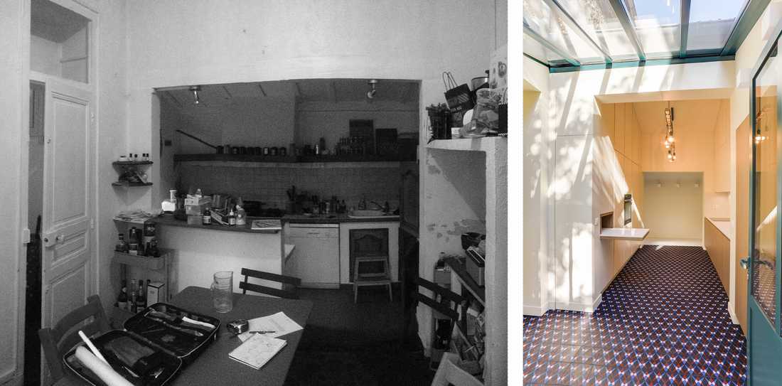 Avant-après : Rénovation de la cuisine d'une meulière par un architecte d'intérieur à Aix-en-Provence