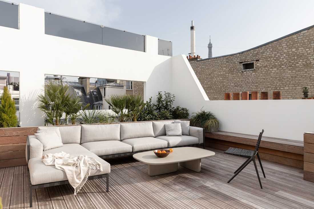 Terrasse - rooftop d'un appartement à Aix-en-Provence