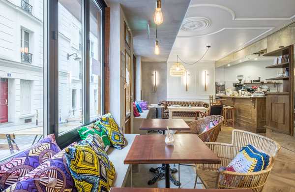 Haussmann style cafe-restaurant interior design