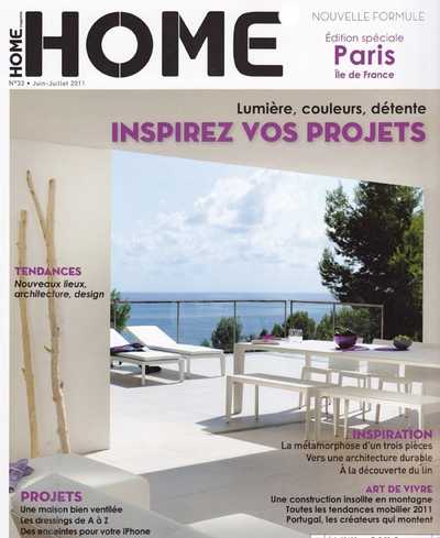Article du magazine Home sur la rénovation d'un appartement à Paris