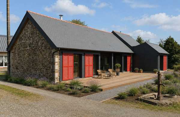 Rénovation d'un corps de ferme par un architecte