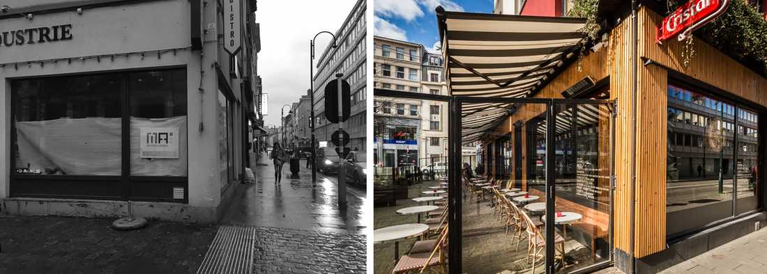 Rénovation de la facade d'un restaurant par un architecte à Aix-en-Provence