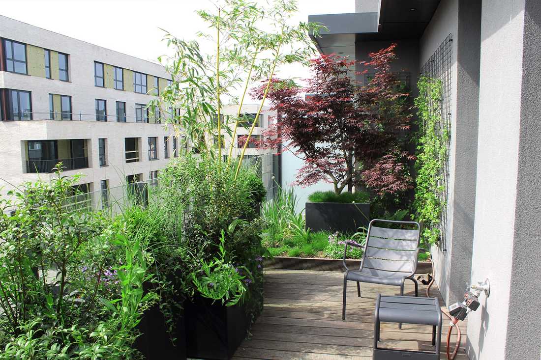 Landscaping of a penthouse terrace in Aix-en-Provence