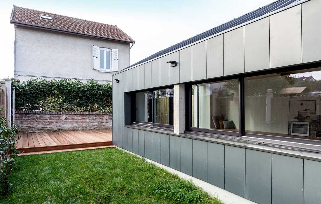 Extension d'une maison de ville conçu par architecte dans les Bouches-du-Rhône