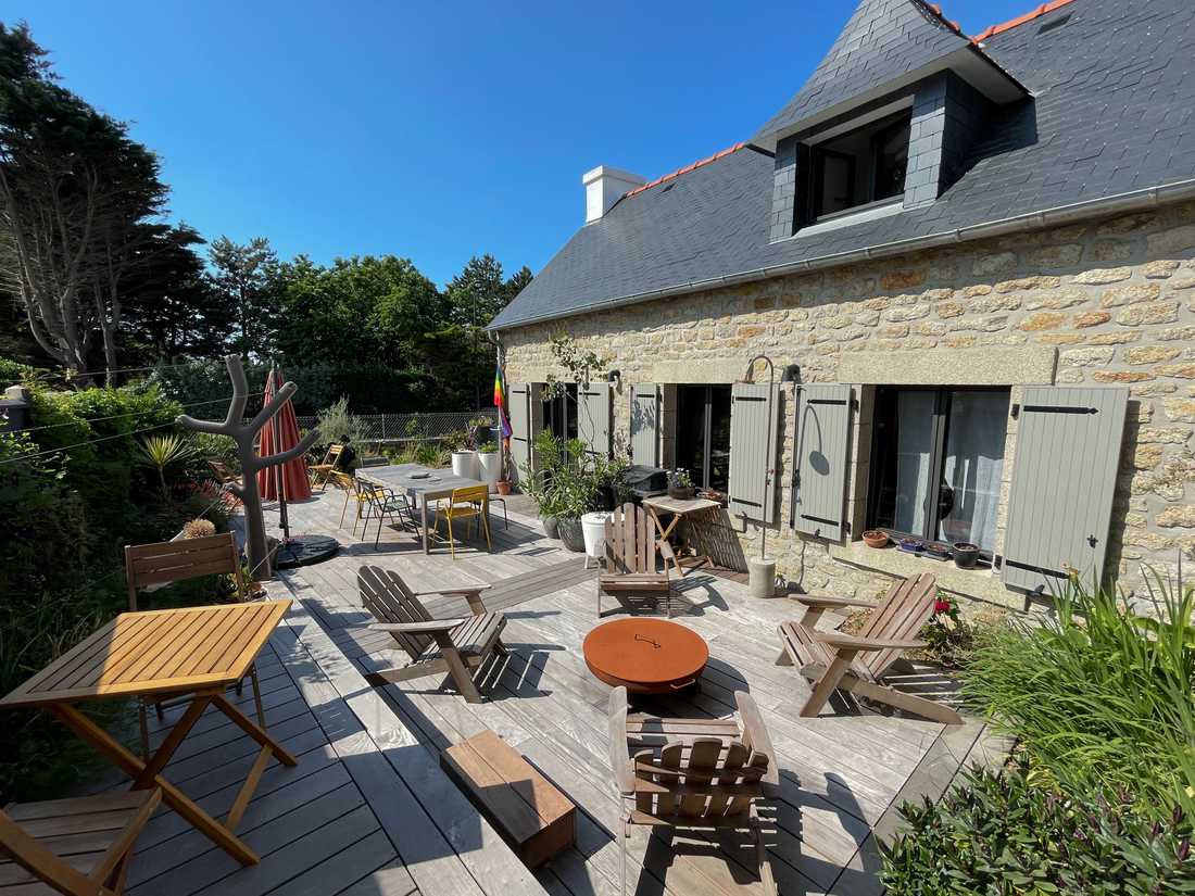 Aménagement paysager d'une maison bretonne par un architecte paysagiste