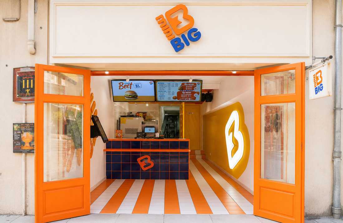 Aménagement intérieur d'un fast food par un architecte à Aix-en-Provence