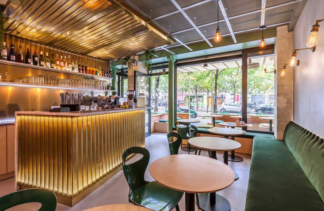 Restaurant style bistrot de quartier aménagé par un architecte à Aix-en-Provence