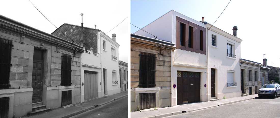 Avant - après : ajout d'une extension à une maison de ville à Aix-en-Provence